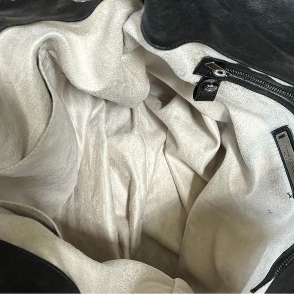 JIMMY CHOO Blare Studded Glossy Leather Black Tote Bag - Picture 11 of 15